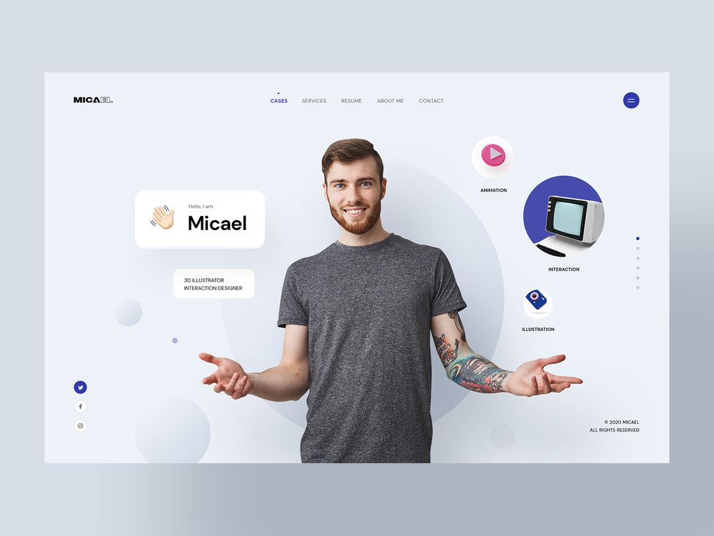Creative landing page